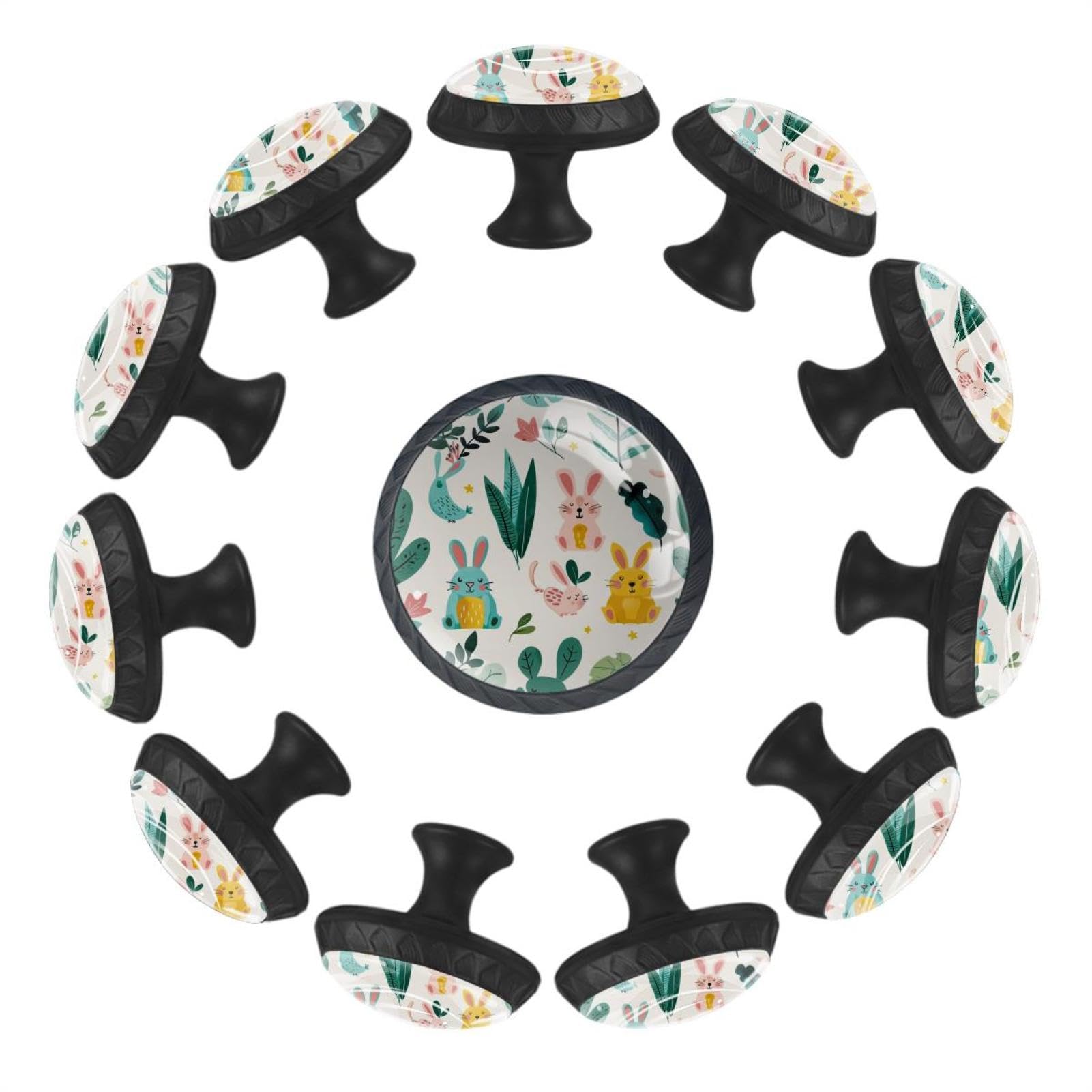 Boutons ronds en verre de cristal pour meuble, tiroir et placard durable