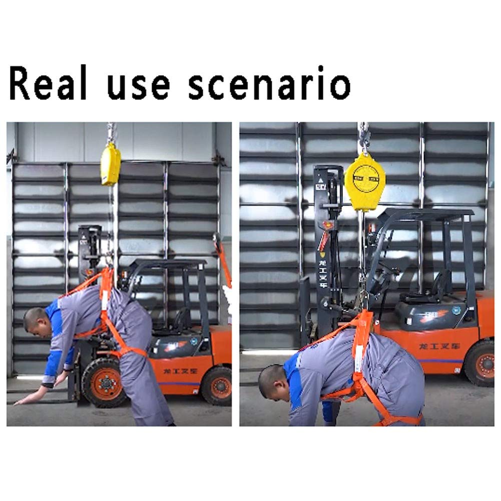 Antichute a Rappel Automatique, Longe Élastique Anti-Chute pour Industrie, Corde de Sécurité Rétractable - pour Échafaudage et Travaux Aériens, 5m/7m/10m/15m/20m/30m7m