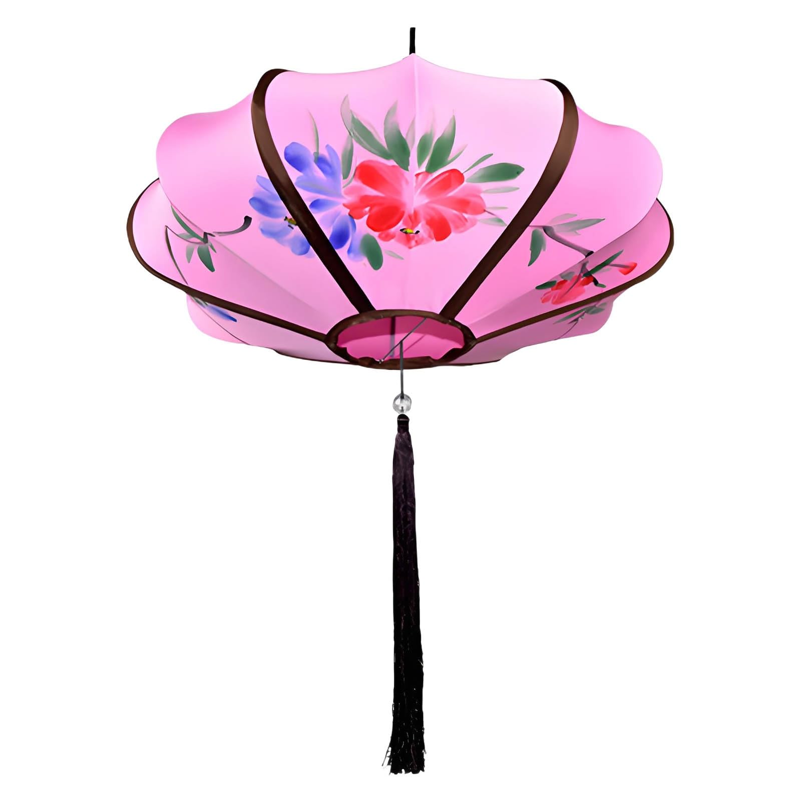 SBZIOJHDR Chinese-style lanterns, Handheld Chinese Lantern, Decoration Cloth Lighting, Exquisite Red Lanterns for New Year(Pink,80#)