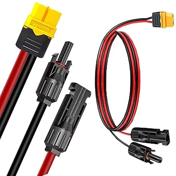 Cleqee Solar Ladekabel XT60 Adapter Auf Solar Stecker Buchse Verlängerungskabel 12AWG 10ft Für