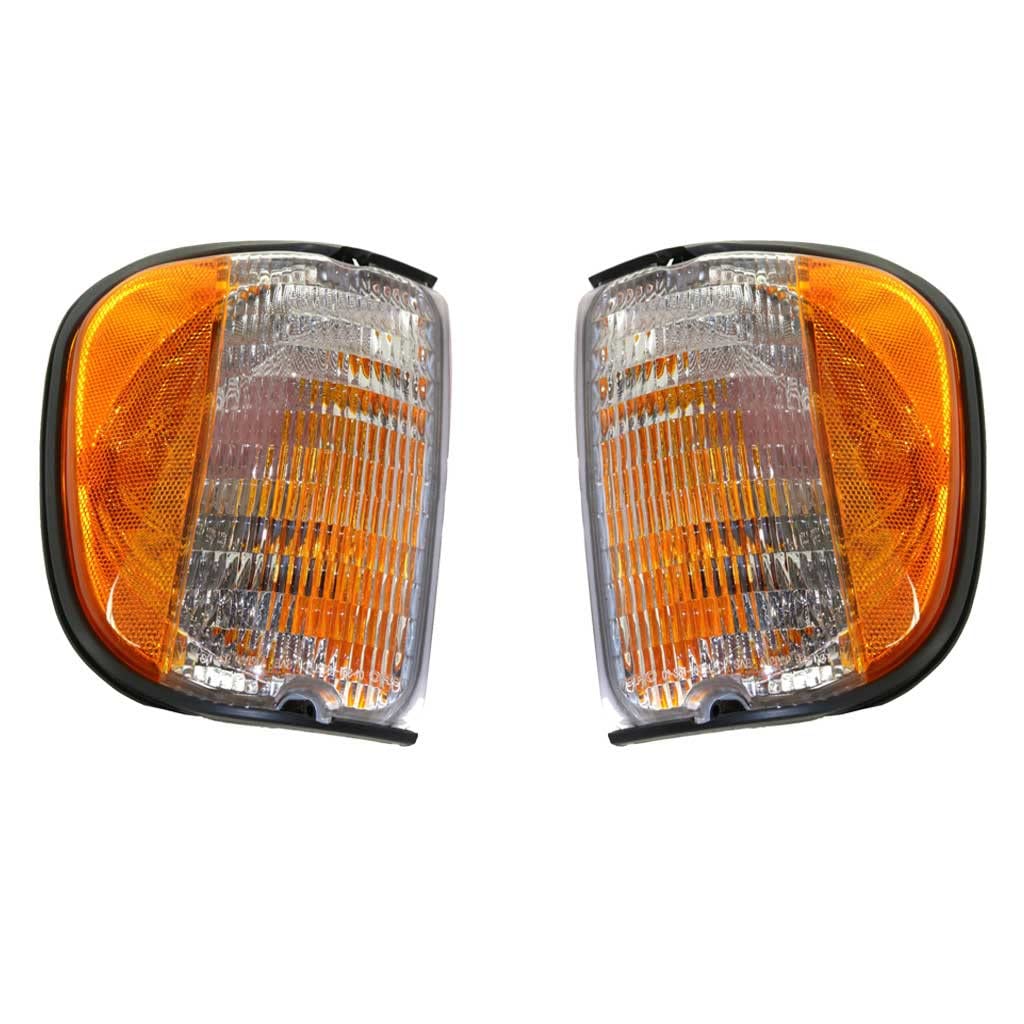 For Ford E-350 Econoline Club Wagon 1999-2002 Turn Signal/Corner Light Driver and Passenger Side | Pair | FO2520122, FO2521122 | F2UZ13201A, F2UZ13200A