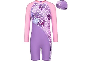 Girls Long Sleeve Swimsuit for 7-8 Years Old