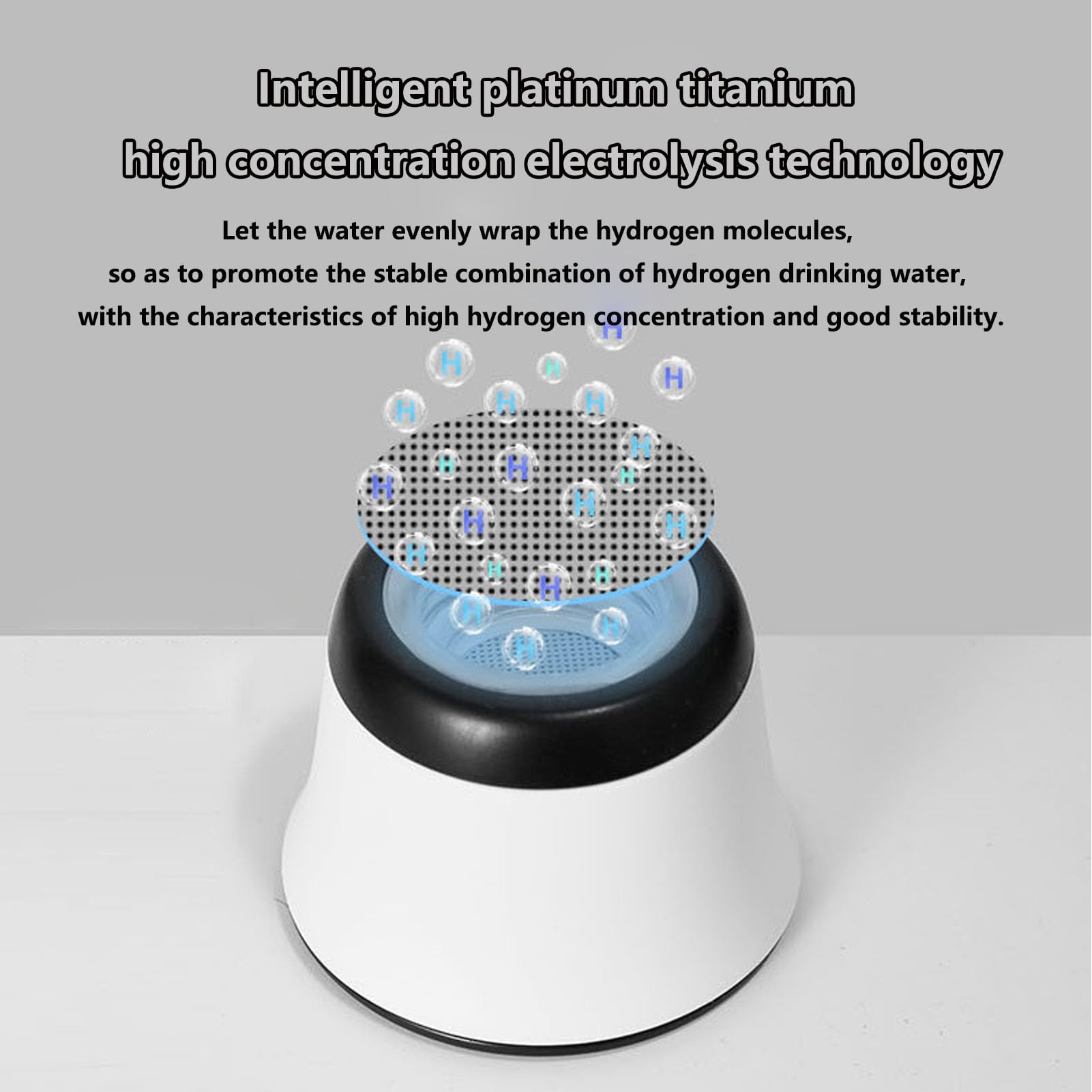 PAHION Máquina Portátil De Agua Rica En Hidrógeno Generador De Agua Rica En Hidrógeno Molecular Tecnología Avanzada SPE Y PEM 3 Minutos De Concentración De Hidrógeno Electrolítico 2000PPB