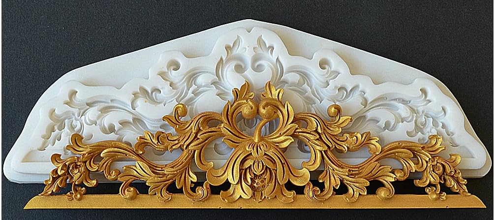 CRAFTIAL CURVE AVD Classical Pattern Relief LACE Silicone EPOXY Resin Mould, Cake Mold, Fondant MOLDS, Cake Decorating Tools, Retro Tradition LACE