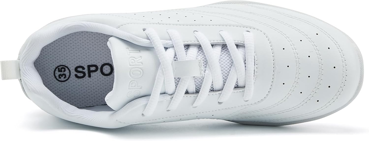 LANDHIKER Cheer Shoes Girls White Dance Shoes Youth Cheerleading Sports Training Athletic Comfortable Shoes Flats Girl - Image 5
