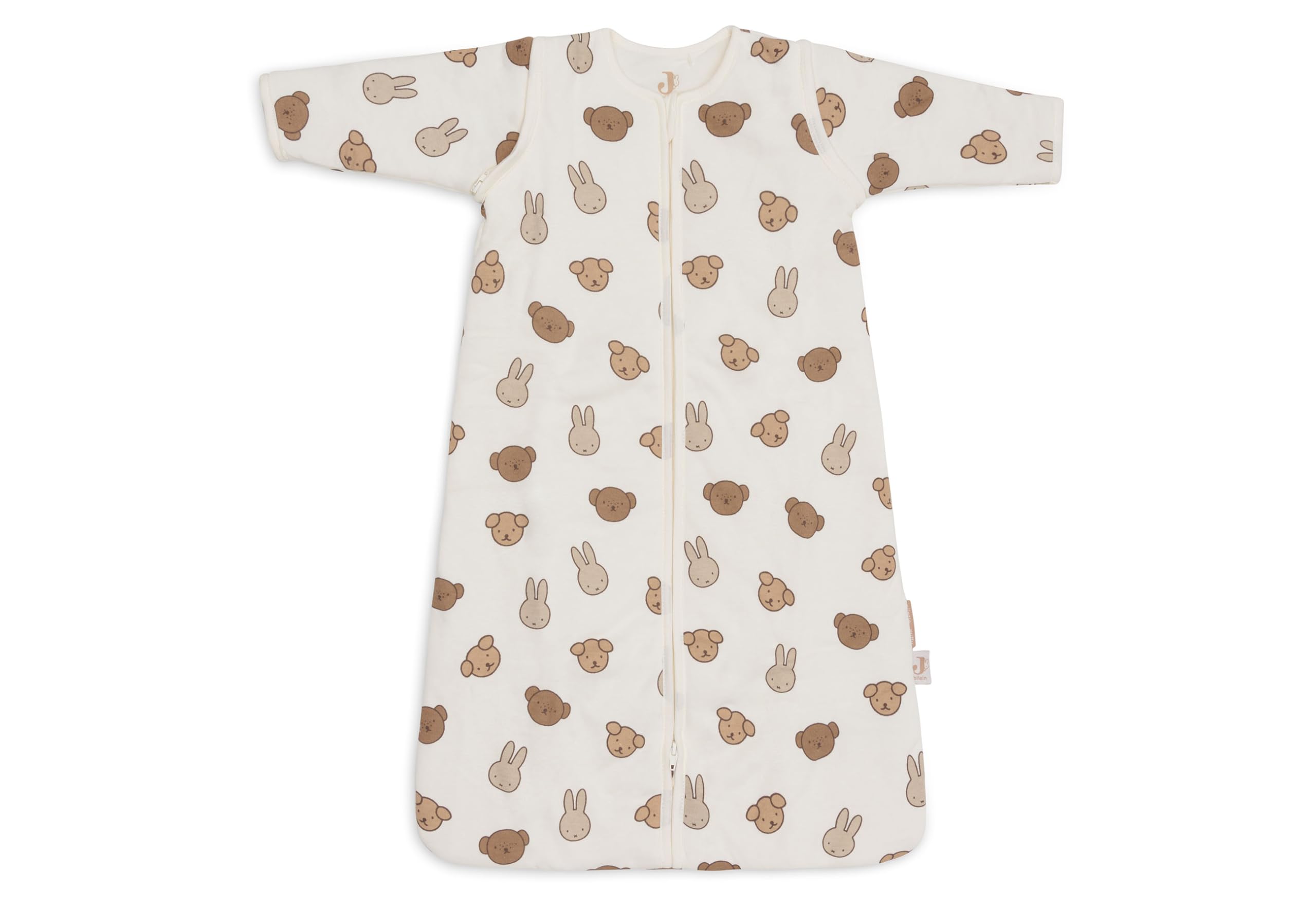 Jollein Schlafsack Baby - 90 cm - Miffy & Friends - Baumwolle - 2.5 bis 3.5 TOG - Abnehmbare Ärmel - Oeko-TEX Zertifiziert - Baby Schlafsack - Winterschlafsack - Auch für Frühling & Herbst