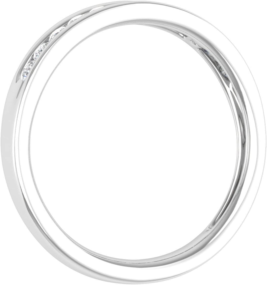 1/4 Carat Channel Set Diamond Wedding Band Ring in 10K Solid Gold