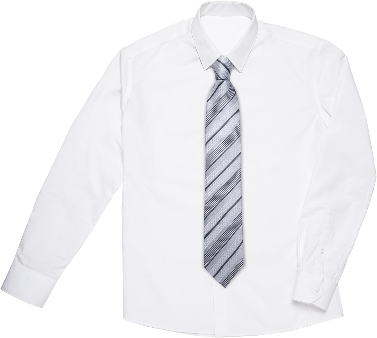 DiBanGu Silk Father and Son Tie 2PCS Set for Mens and Boys Necktie & Pocket Square Cufflinks Adult and Kids Necktie - Image 6