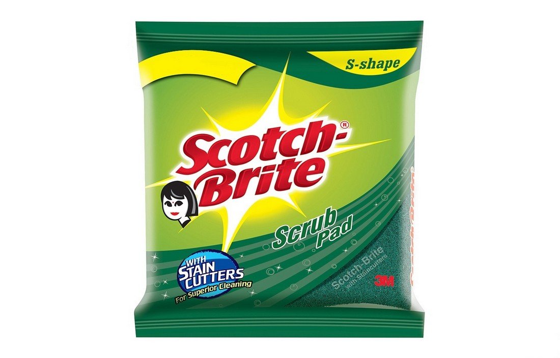 Scotch Brite Green Nylon Scrub Pad - 2.75" X 3"