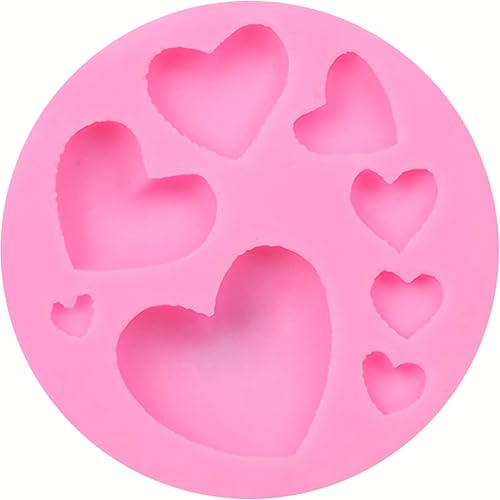 Miniatura 3 de 2 moldes de resina en forma de corazón de diferentes tamaños para decoración de galletas, joyas, pasteles, chocolate, pasteles, gelatina, pudín,