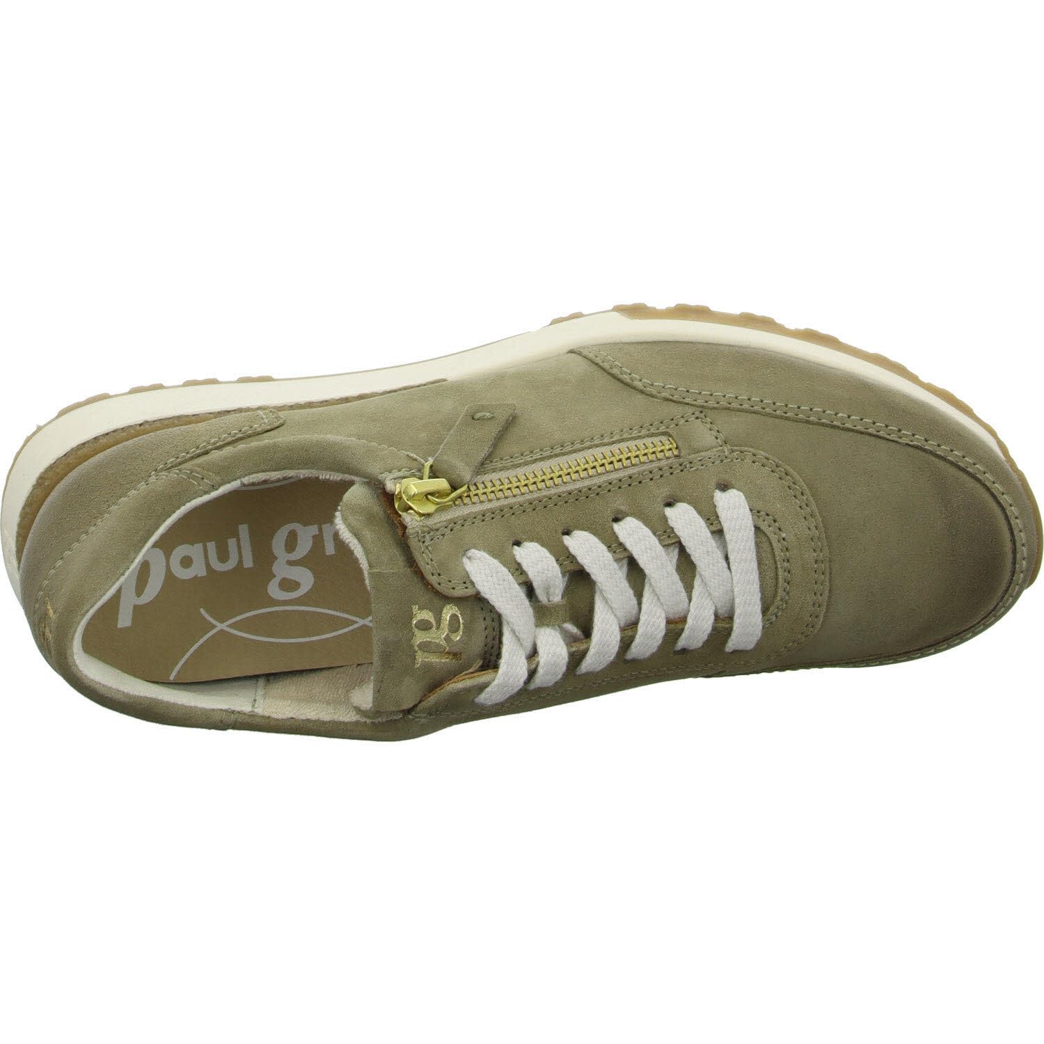 Paul Green Zapatilla 5310-097 Gris Piel Verde Mujer