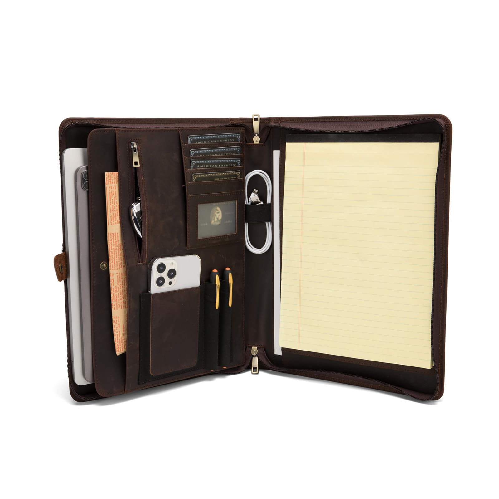 Amazon.com : Geslun Genuine Leather Portfolio, Legal Size 