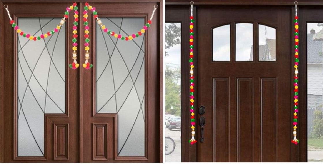 Devika:TORAN for Wide Doors OR Vertical TORAN(Set of 2Pcs).Novel Gift IDEA Decorate Your Door Gift a Toran Decor Toran Door Valance Home Decorations Gift Packing T5