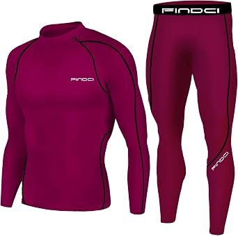Mens Sports Running Set Compression Shirt + Pants Skin-Tight Long Sleeves Quick Dry Fitness Tracksuit Gym Yoga Suits