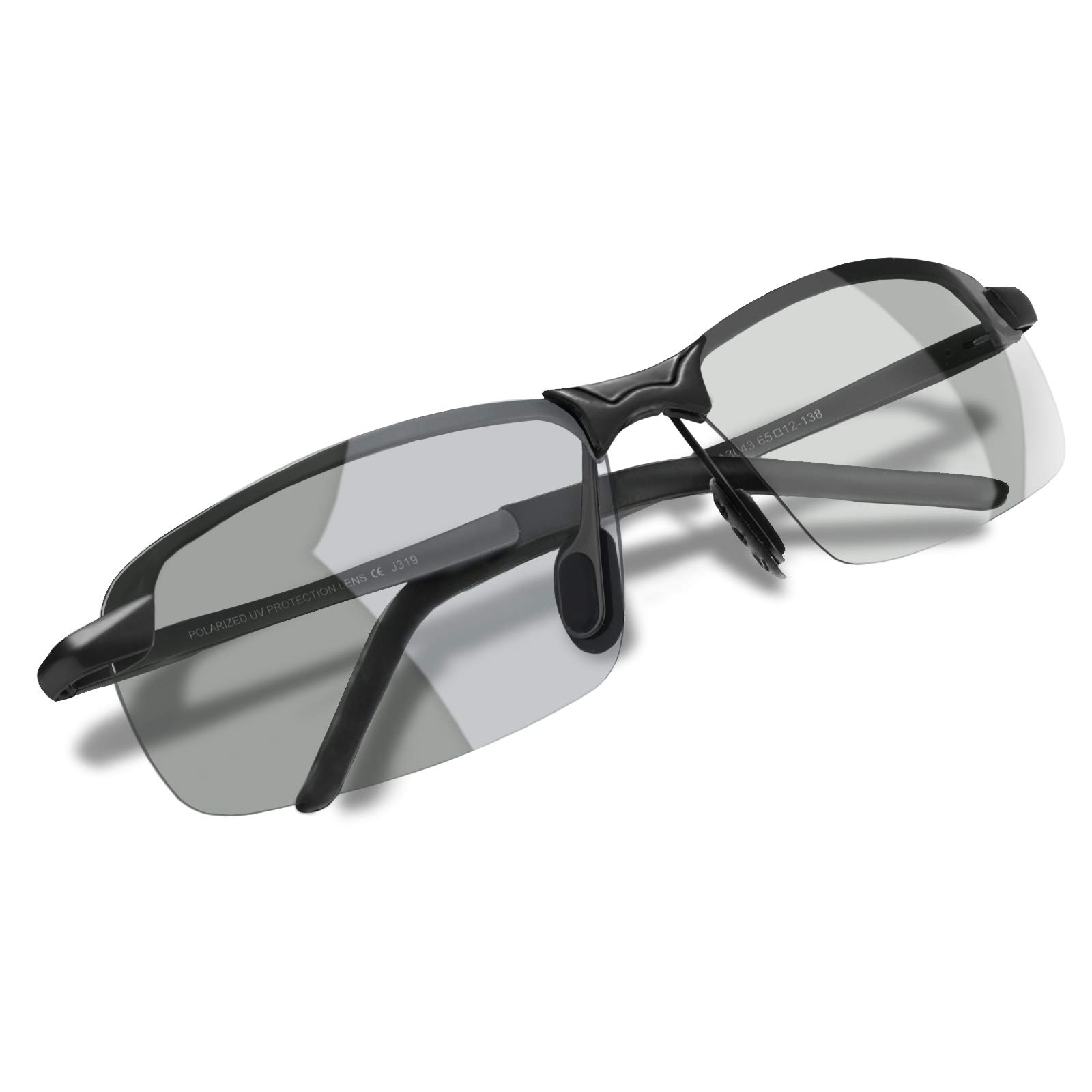 WHCREAT Gafas de Sol de Conducción Fotocromática Polarizadas para hombres que van en bicicleta al aire libre con marco ultraligero AL-MG