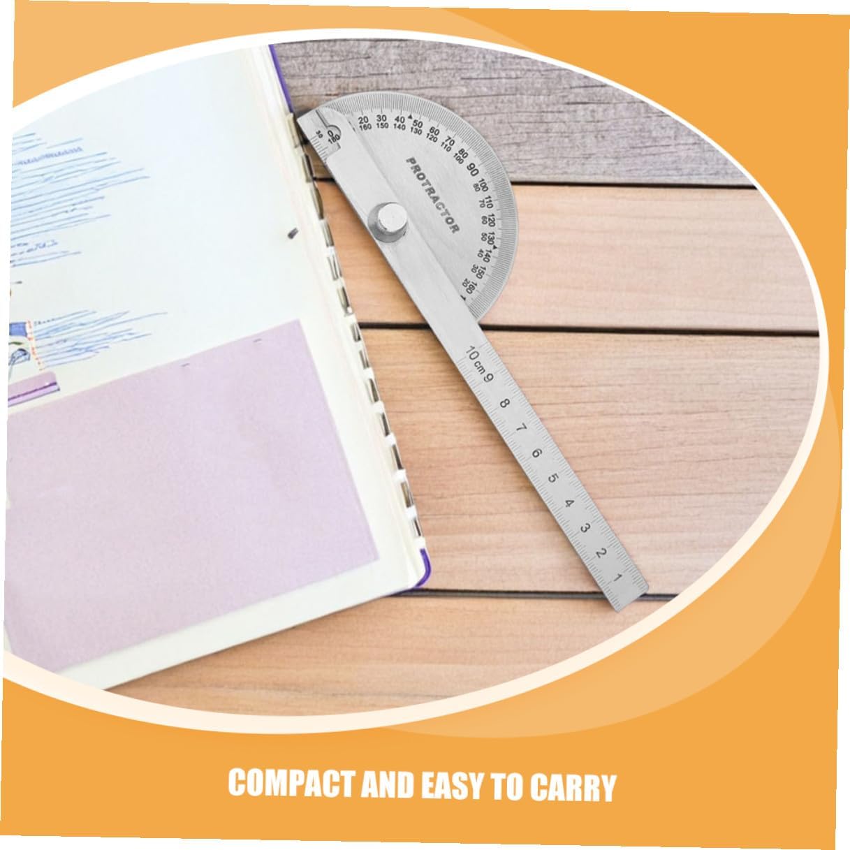 VALICLUD Stainless Steel Angle Protractor Ruler 180° Multi-angle Measuring Tool 2pcs 90x100mm Precision Corner Angle Measure for Woodworking DIY Construction