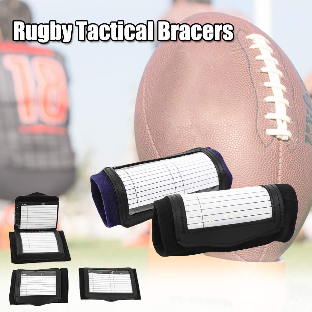 Faderr Handgelenk-Co-ach Playbook-Armband (Jugendliche oder Erwachsene) mit drei Fenstern ideal für Tackle, Touch, Fußball (Größe: S – eine Seite)