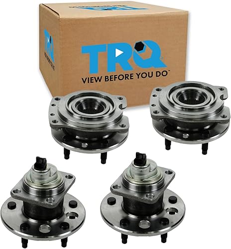 Miniatura 497 de TRQ - Juego de conjunto de rodamiento y cubo de rueda delantera (2 piezas)