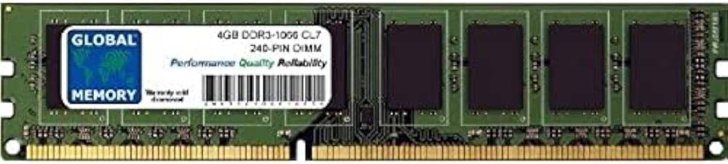 4 GB DDR3 1066 MHz PC3-8500 240-Pin DIMM Memory RAM for PC Desktops / Mainboards