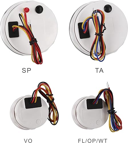 Miniatura 23 de MOTOR METER RACING - Juego de medidores para motores clásicos (juego de 6 medidores)