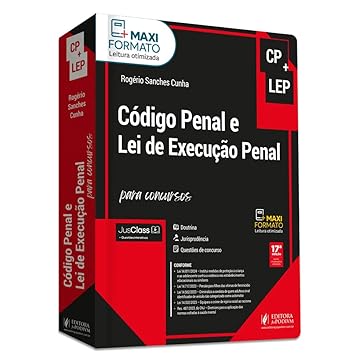 Capa do livro Código Penal e lei de Execução Penal Para Concursos - Conforme lei 14.811/24
