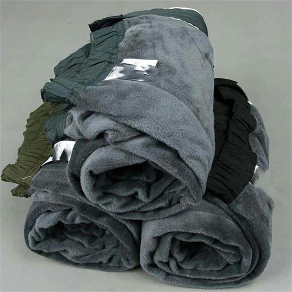 Fleece Pants Men's Winter Outdoor Work Overalls Thickened Warm Loose Trousers Men's Multi-Pockets