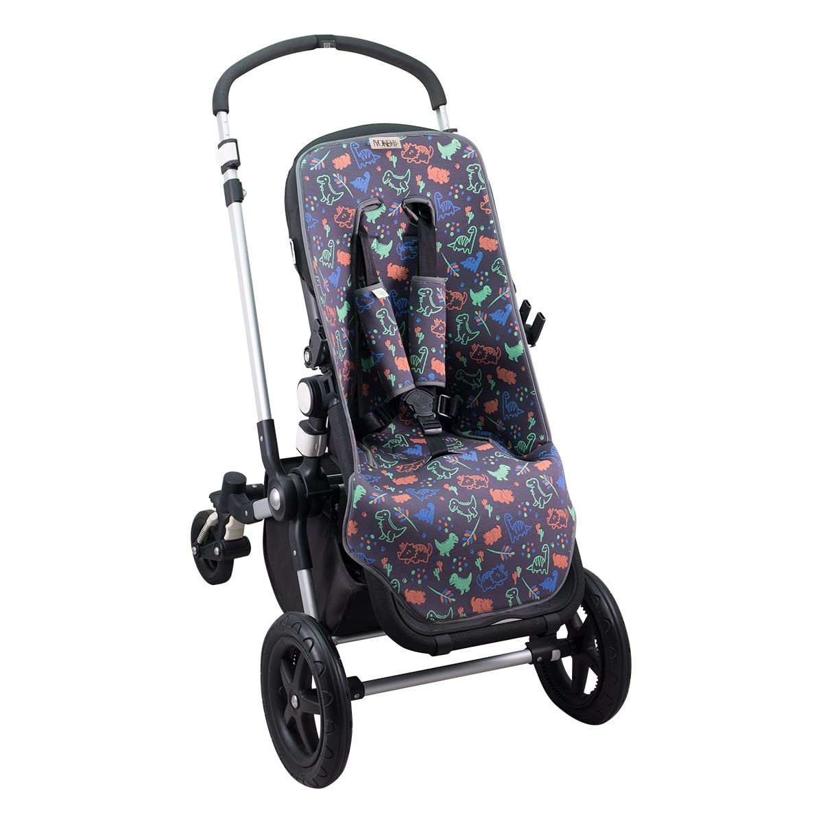 JYOKO KIDS Funda Colchoneta para Cochecito + Arneses (Happy Dino)