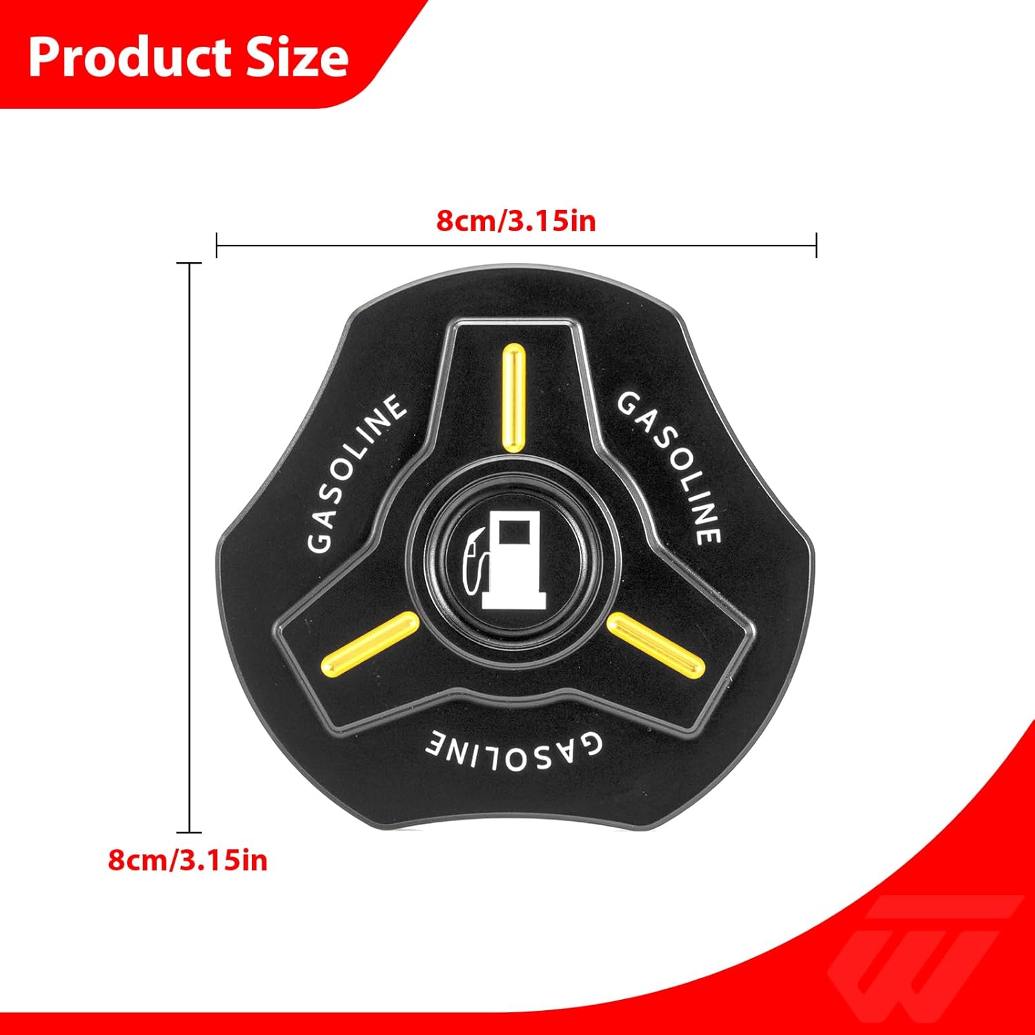 WeiSen Fuel Gas Tank Cap Compatible with Polaris RZR Ranger General 1000 900 800 700 570 500 Turbo 2007-2023, 6061 Aluminum Gas Can Cover, 5439075 5433687