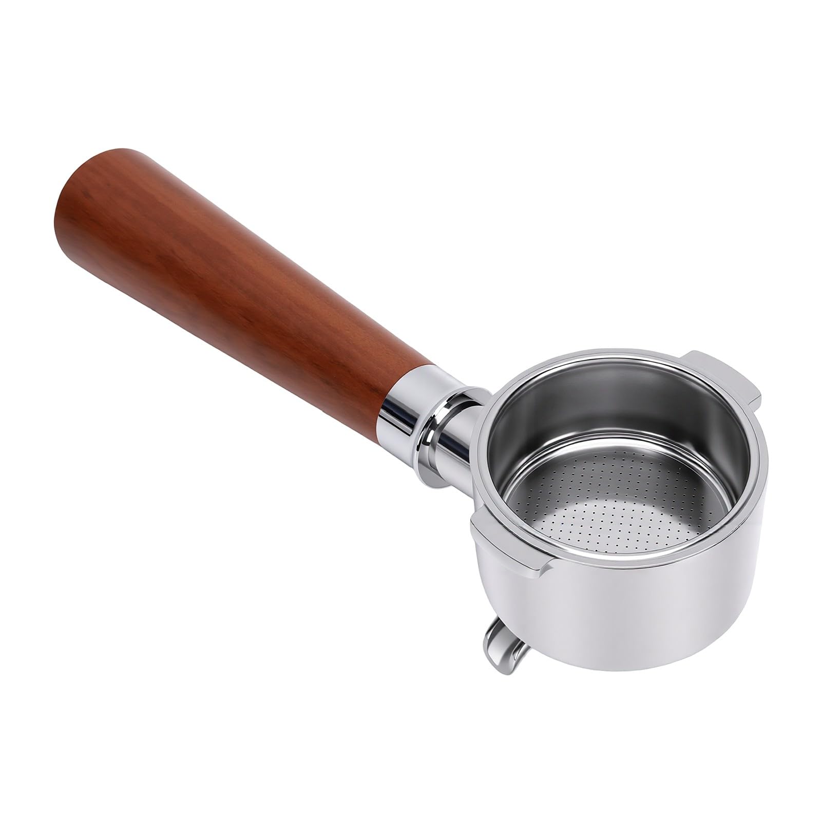 XUMIUZIY Filtro Portafiltro 51mm per Macchina da Caffè con Manico in (A | Portafiltro a doppio beccuccio, 2 orecchie, adatto per cestello in acciaio inossidabile, facile da pulire
