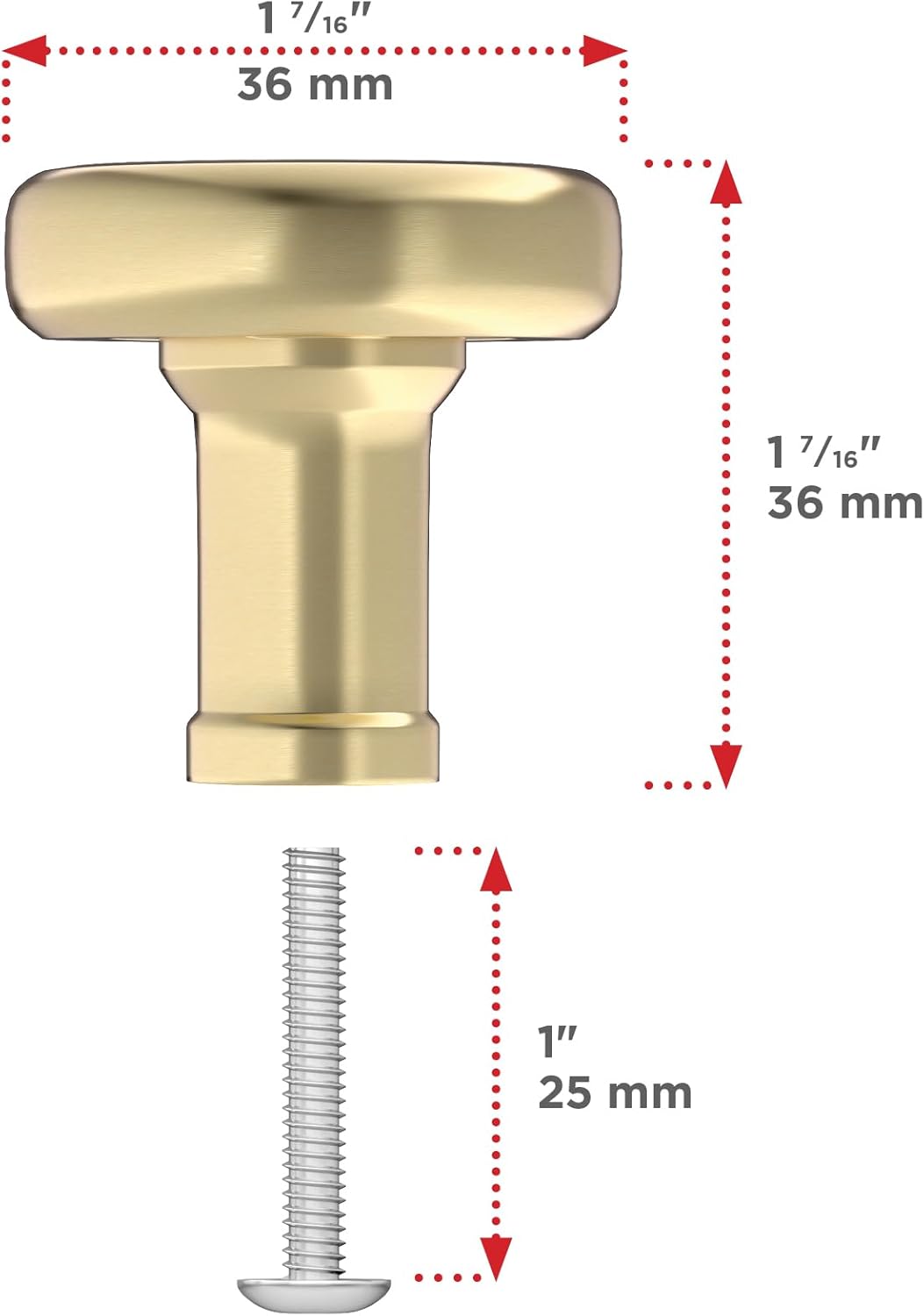 Richelieu Hardware BP220936160 Steampunk Collection 1 7/16-inch (36 mm) Satin Brass Vintage Faucet Shaped Cabinet and Drawer Knob for Kitchen, Bathroom, and Furniture