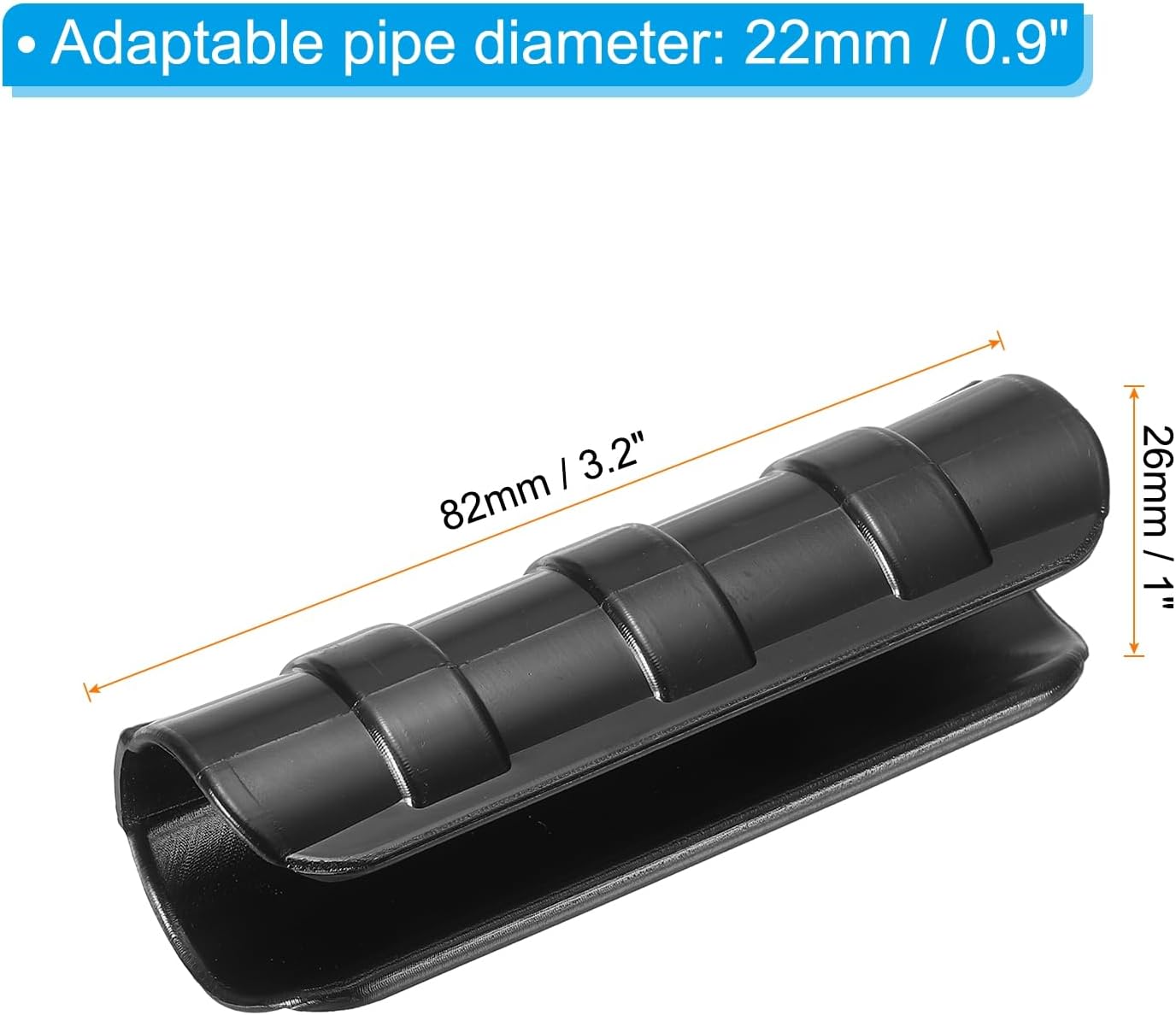 PATIKIL Greenhouse Clamp, 60 Pack Plastic Garden Buildings Tube Clips Hoop for 0.9" 22mm Pipe Greenhouse Film Frame Sunshade Net, Black
