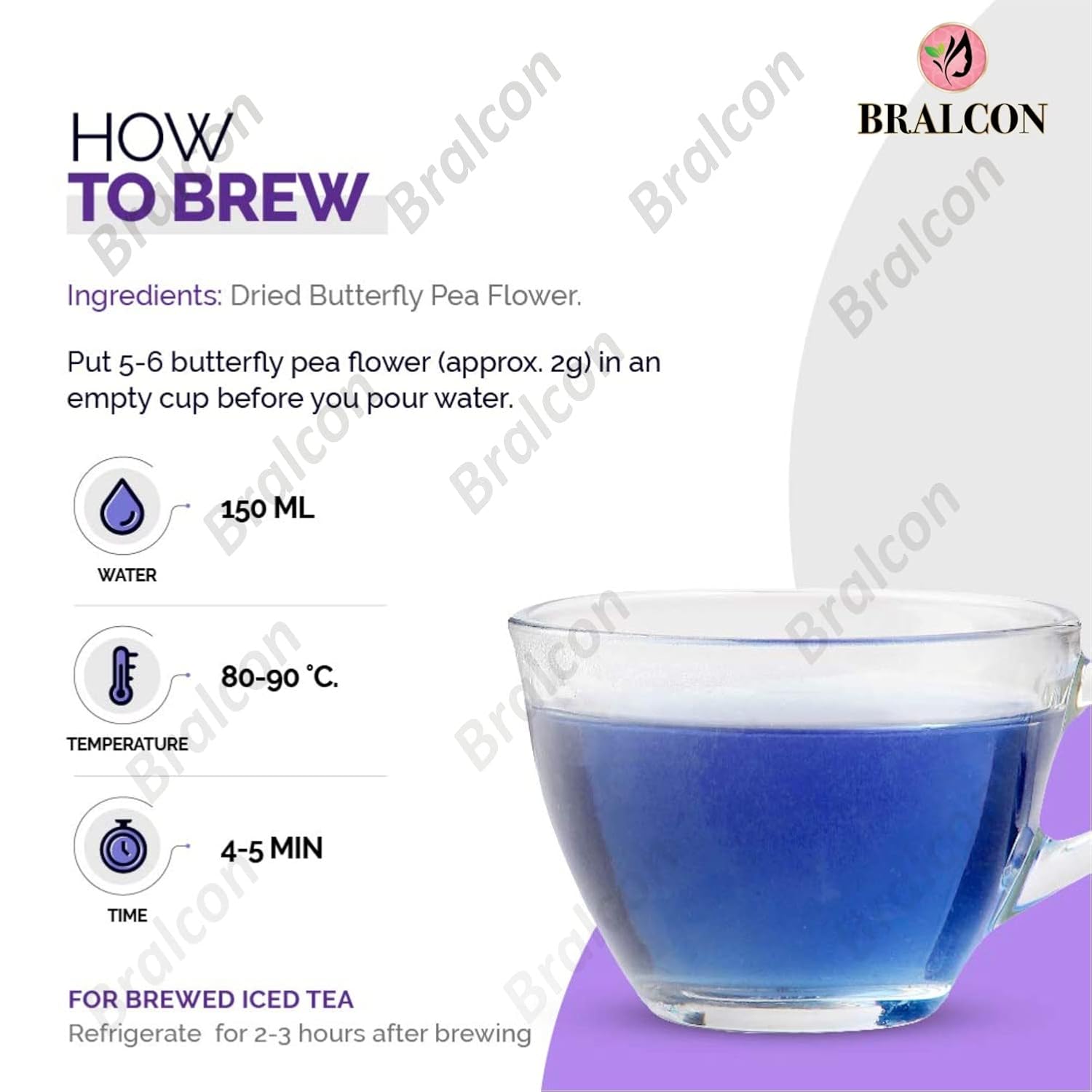 BRALCON Butterfly Pea Flower Tea 100g