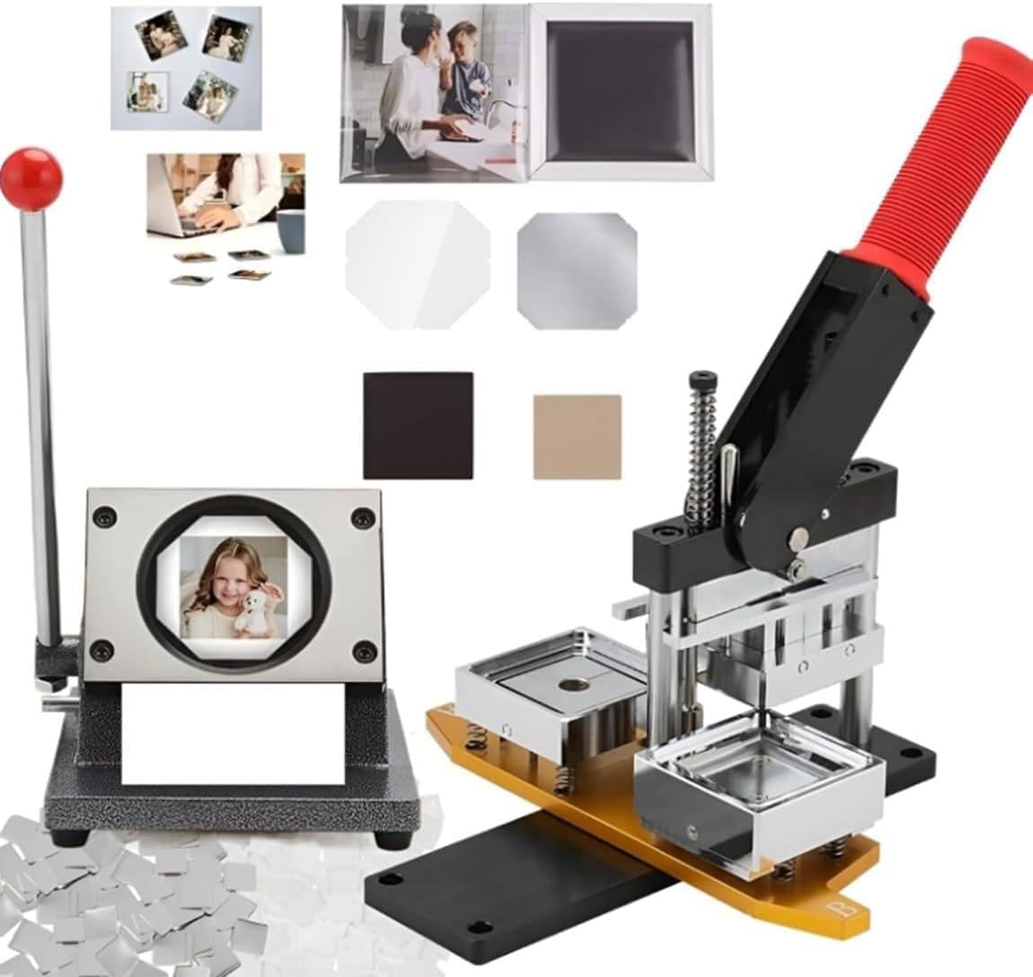 Foto-Kühlschrankmagnet-Maschine-Set, quadratischer Magnetmacher für individuelle Bastelarbeiten und Heimdekoration