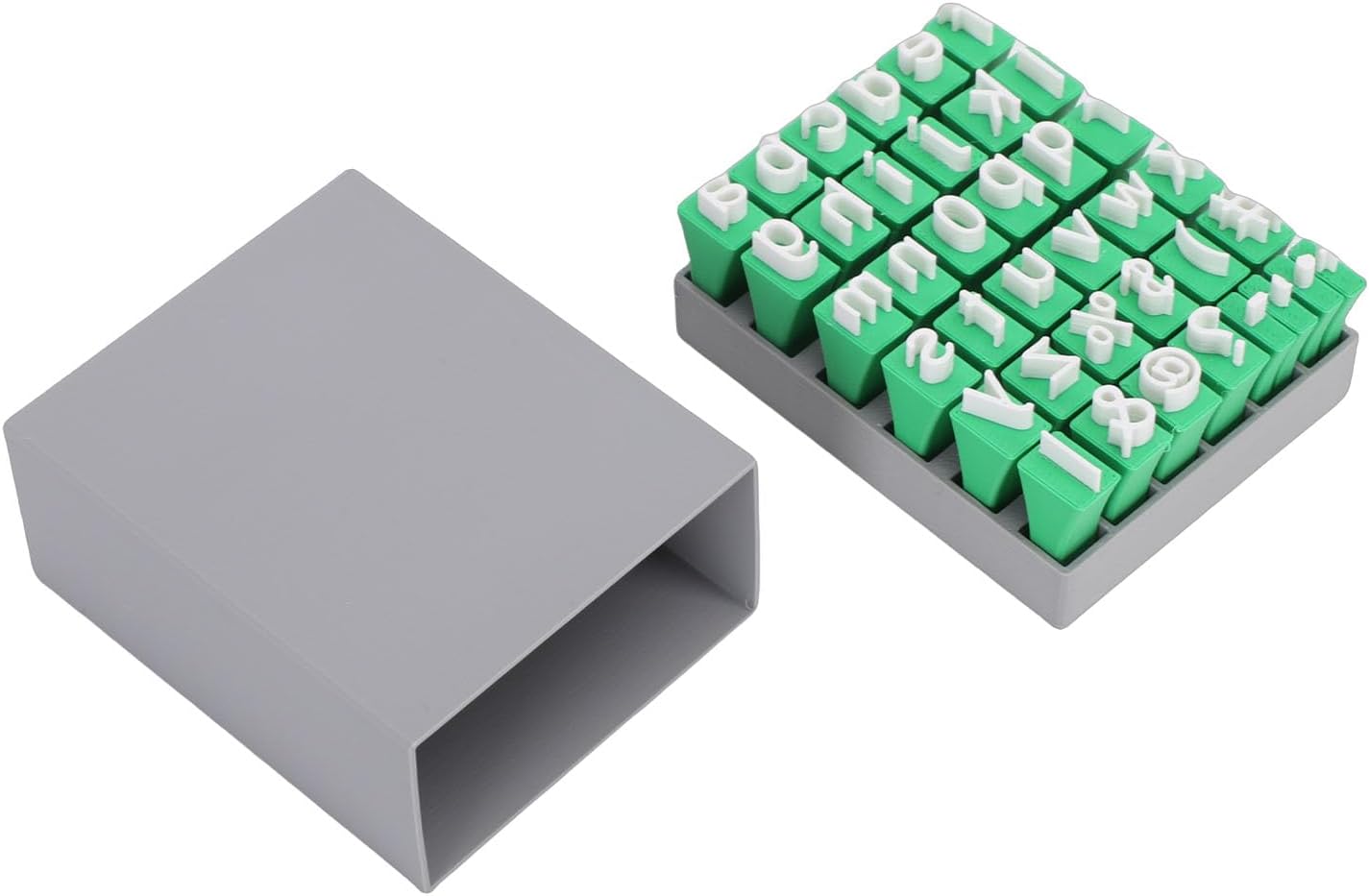 Cosiki Clay Letter Stamp Set, Lowercase and Symbols Press Embosser, Crafts Stamp Tool with Embossing Design, Ideal for Fondant, Cookie Decorations & Clay Creations