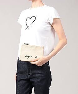 Amazon | [agnes b.] [アニエスべー] ロゴ ポーチ WEB限定 GO03