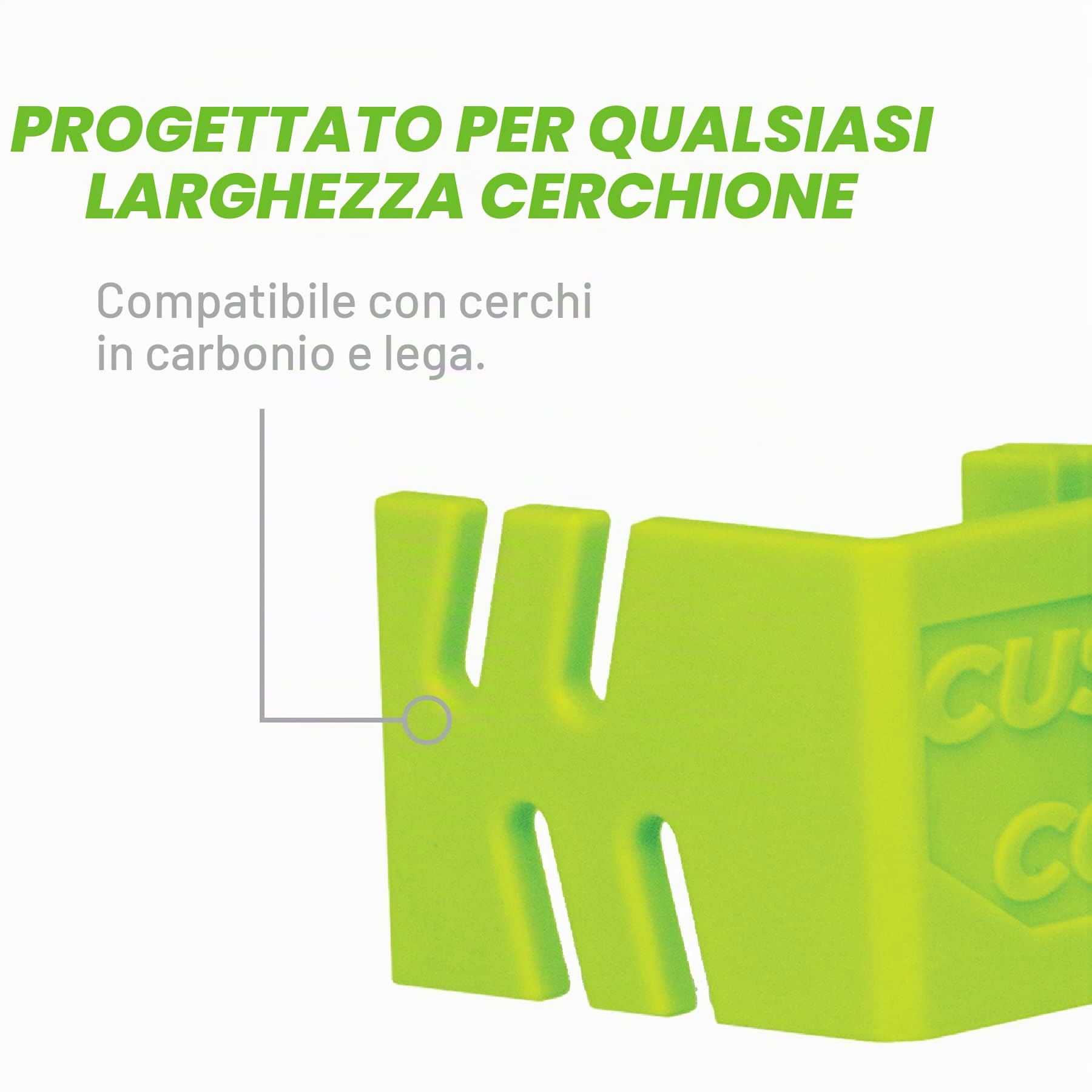 CushCore Bead Bro - Attrezzo per facilitare l'installazione di inserti della ruota, blocca il tallone in posizione, con paracolpi in gomma, plastica resistente, compatibile con ogni ruota (singolo)
