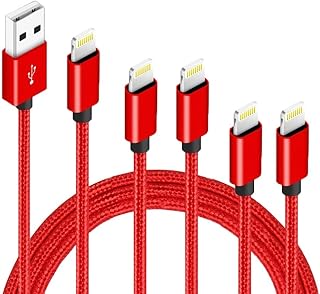 MFi Certified iPhone Charger, 5Packs(3ft 3ft 6ft 6ft 10ft) iPhone Charger Cable Fast Charging Cord Nylon Braided USB Lightning Cable Compatible with iPhone14/13/12/11/X/Max/8/7/6/6S/5/5S/SE/Plus/iPad