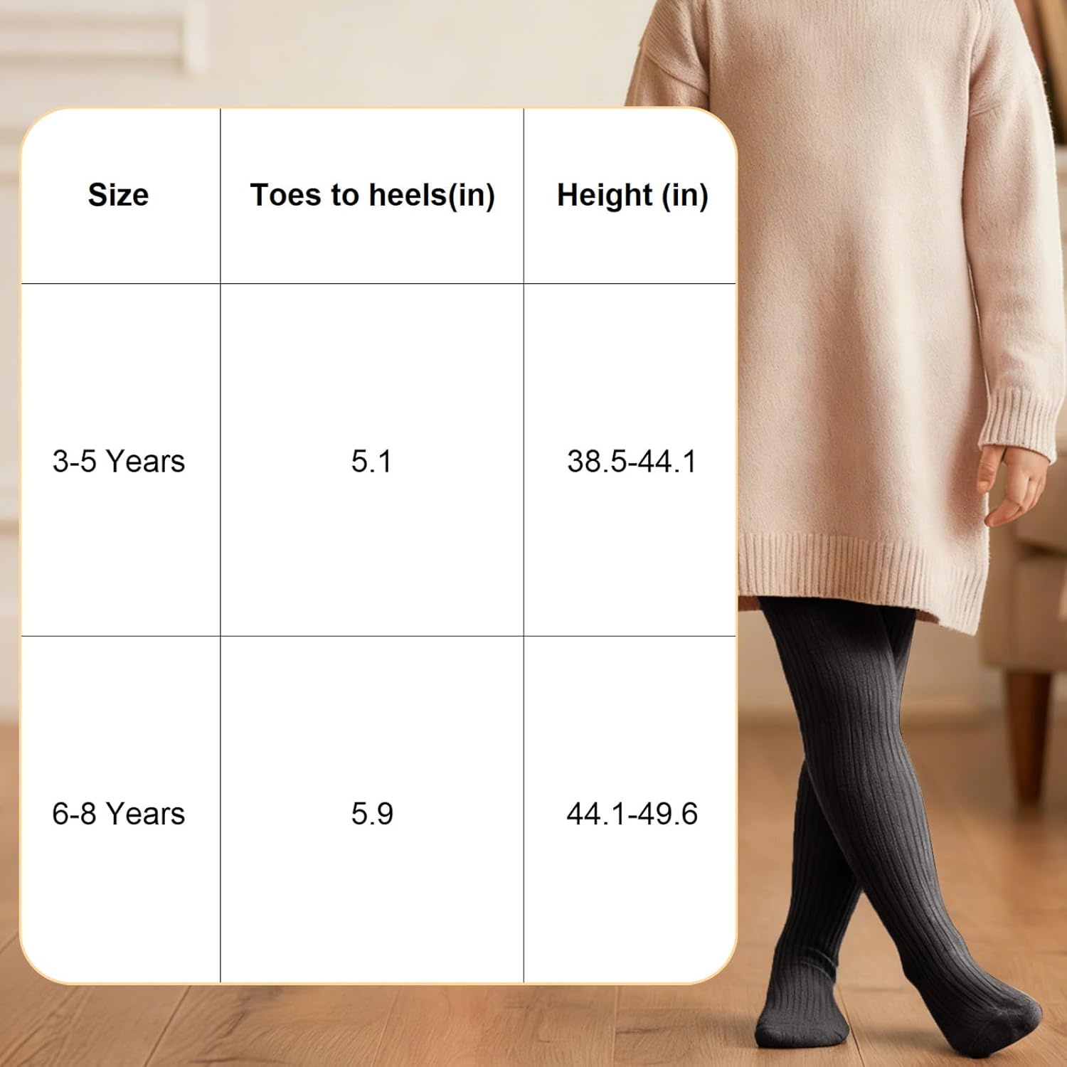 3 Pack Girls Tights Winter Tights Footed Leggings Stockings for Toddler Girls School Uniform and Daily - Image 3