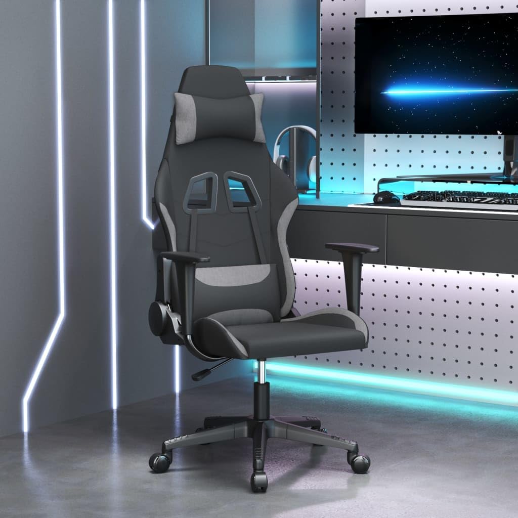 Chaise de jeu pivotante et réglable en hauteur avec accoudoirs pour joueur exigeant