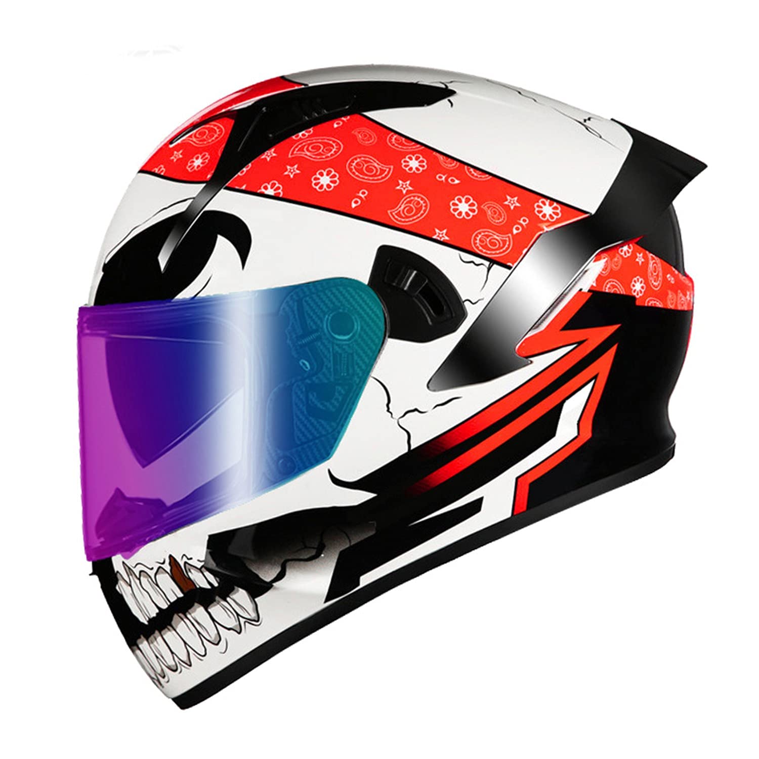Casque Moto Intégral Rabattable Double Visière – Homme/Femme, Course, ABS
