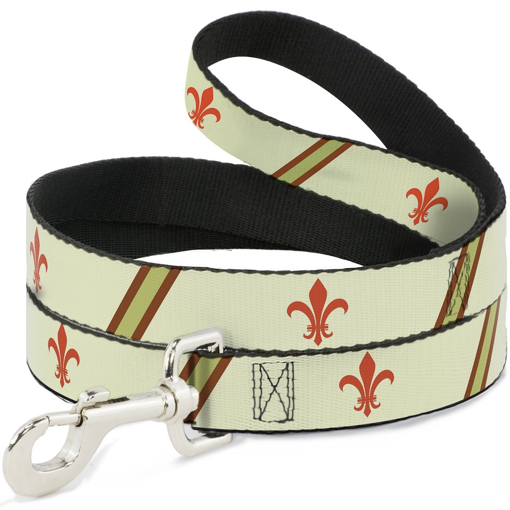 Laisse pour chien Buckle Down solide anti-torsion motif Fleur-de-lis
