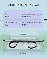 Vista 2 de SCITOO Accesorio universal para bolsa de golf Soporte para bolsa de golf/Estante de barra para asiento trasero de carrito de golf, apto para EZGO