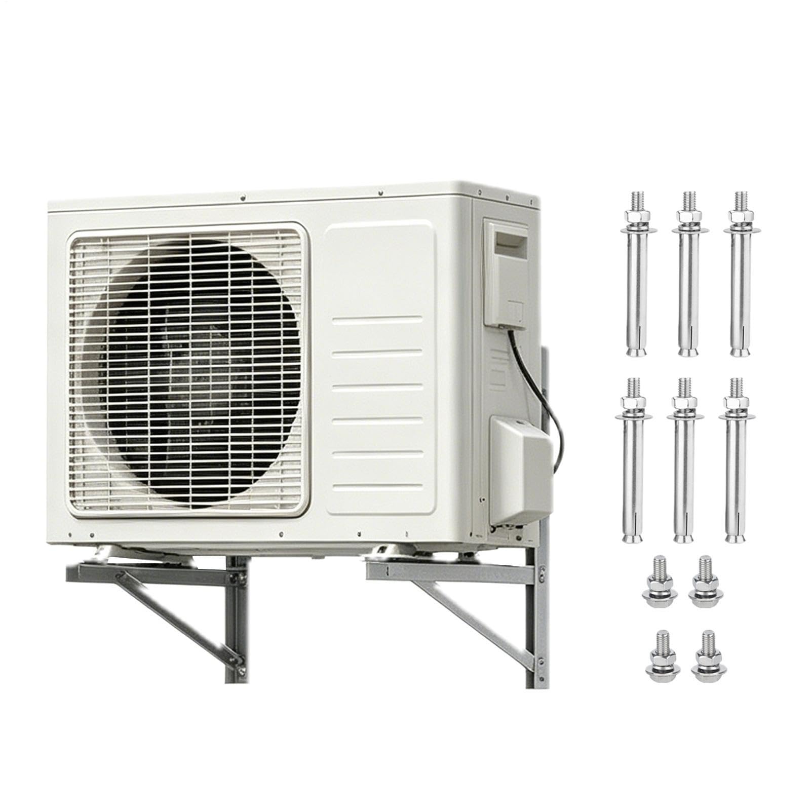 Mini Split Wandhalterung 2-teiliger klappbarer Heavy-Duty-Ständer | Edelstahl-Klimaanlagen-Wandhalterungen für Fenster-Mini-Split-Außeneinheiten, Kompressoren, sowie Wärmepumpen