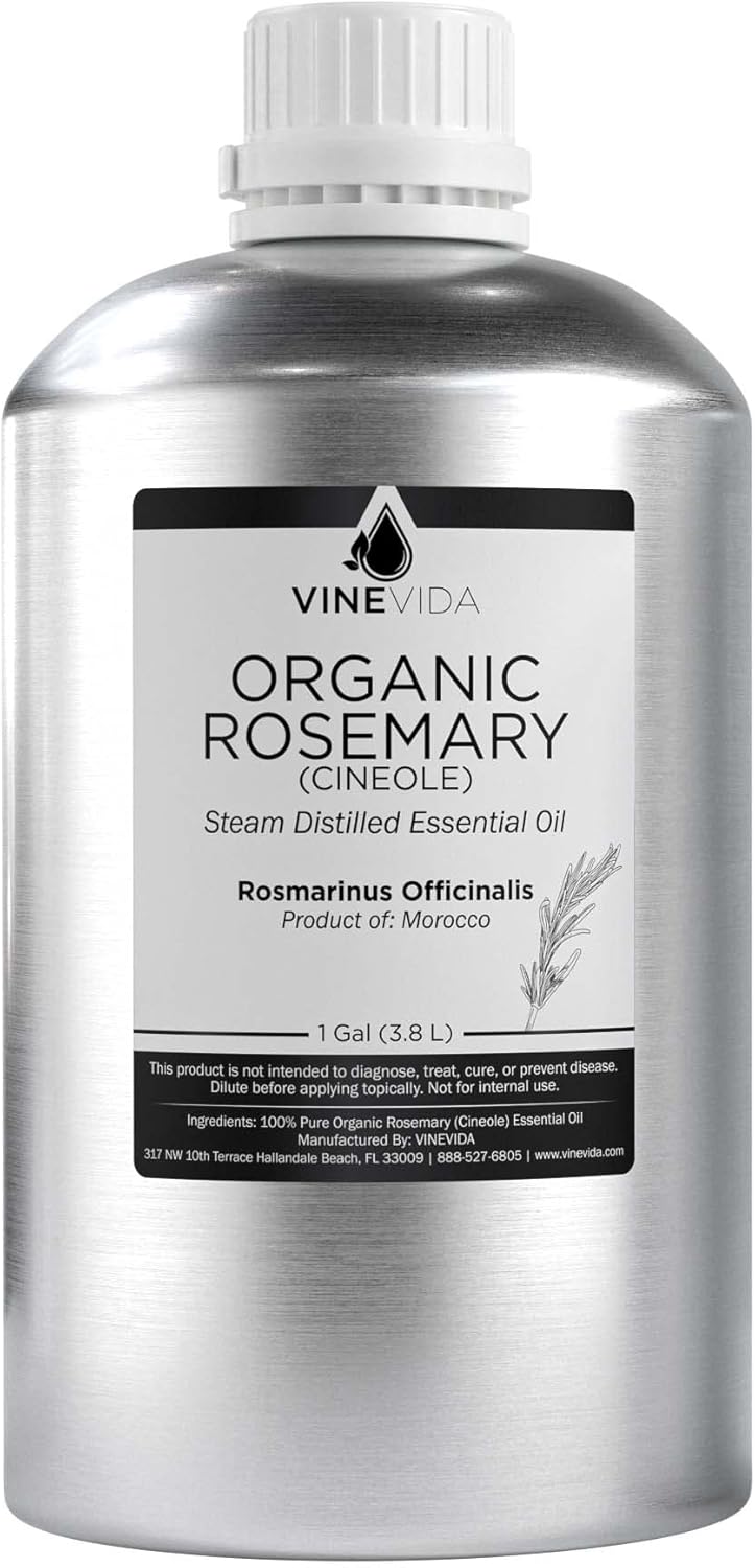 VINEVIDA Organic Rosemary Essential Oil Gallon Organic