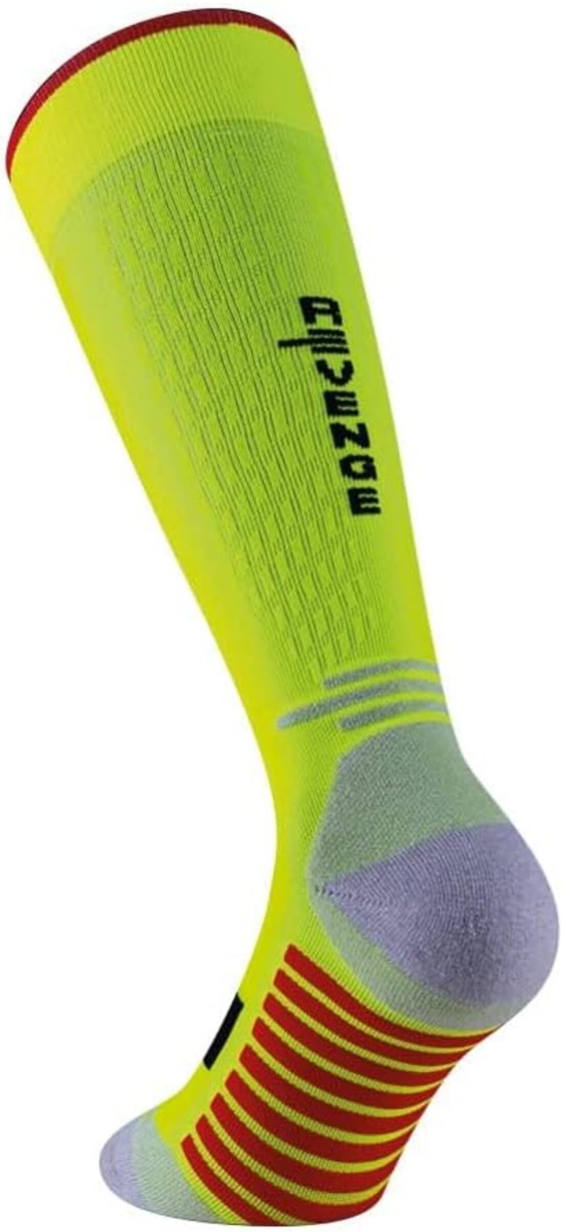 R-EVENGE Kit 4 Calze Running lunghe per la corsa indoor, outdoor, trekking e tempo libero con rinforzo sulla punta e tallone.