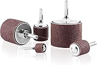 Vista 5 de HILTEX 10342 Drum Sander Kit, 26 Pc Set, 1/8 & 1/4" Drive Spindle Sander for Woodworking, Spindle Sander Sleeves & 5 Rubber Sanding Drum for Drill