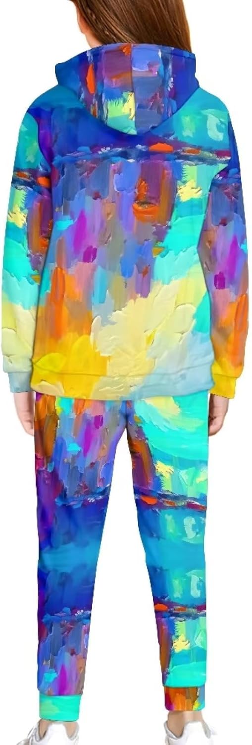 Renewold Boys Girls 2 pcs Set Long Sleeve Hoodie Sweatshirt and Sweatpants