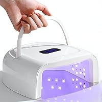 Vista 1 de Lámpara de uñas LED UV recargable de 60W, secadora de uñas inalámbrica más rápida, luz de esmalte en gel con 42 perlas LED y mango portátil, lámpara