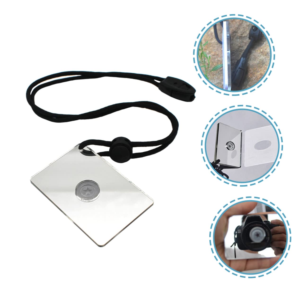 Toddmomy Outdoor Signal Mirror Reflektierender Notfallspiegel Für Survival Camping Schutzfolie Für Sichtbarkeit