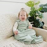 Woolino 4 Saison Ultimate Baby Sleep Sack – Sac de couchage pour bébé en laine de Merino, extérieur en coton biologique, couverture de température régulatrice, toute saison, 2 Mois–2 ans - Aloès